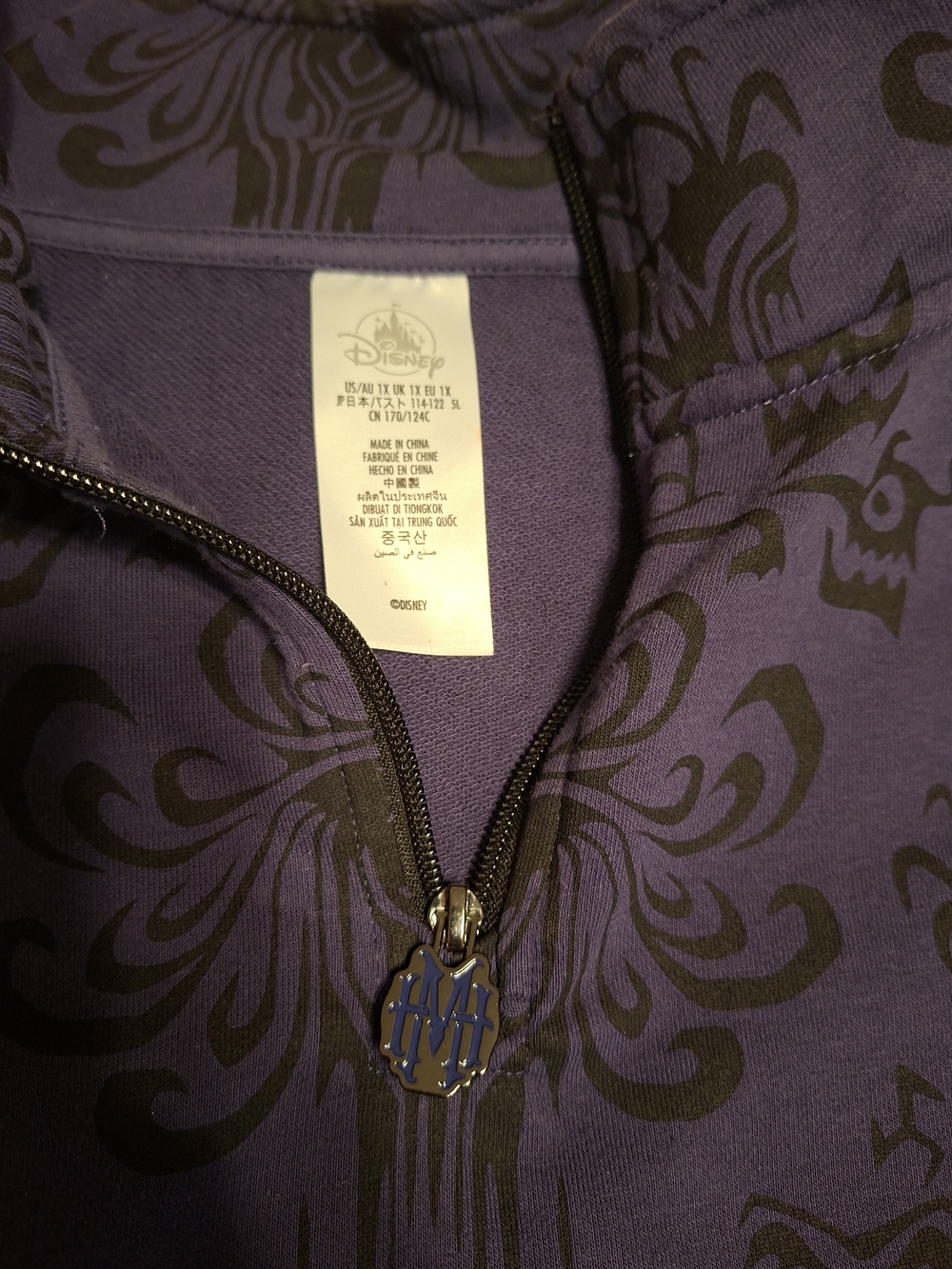 Disney Haunted Mansion Quarter-Zip Turtleneck Sweater - Picture 3 of 4